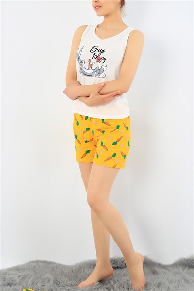 Hardal Bugs Bunny Baskılı Pijama Takımı 32717