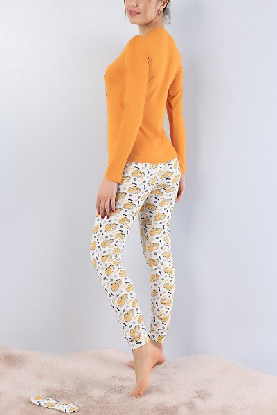 Hardal Desenli Bayan Pijama Takımı 77712