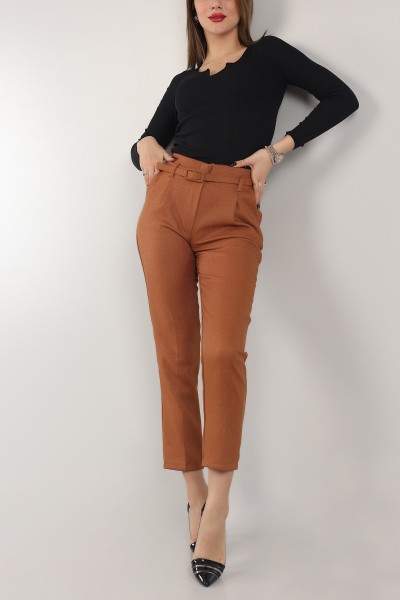 Hardal Kemerli Yün Efekt Bayan Pantolon -T 149007