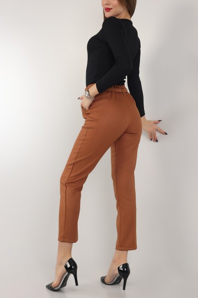 Hardal Kemerli Yün Efekt Bayan Pantolon -T 149007