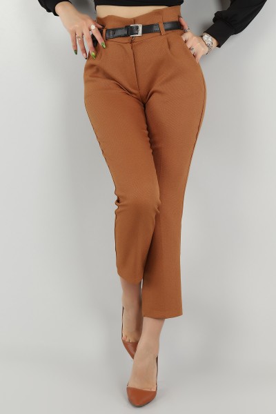 Hardal Kemerli Yün Efekt Bayan Pantolon -T 149027