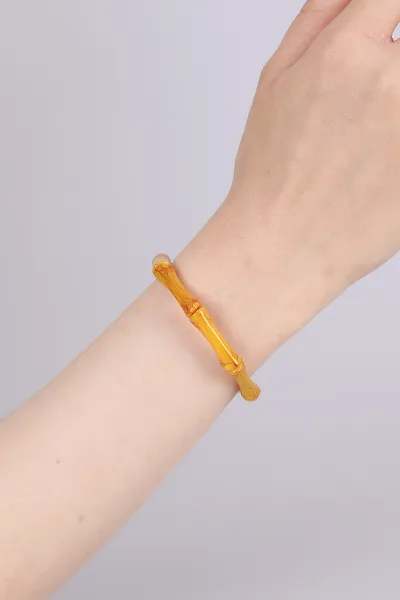 Hardal Kemik Görünümlü Lastikli Unisex Bileklik 460526