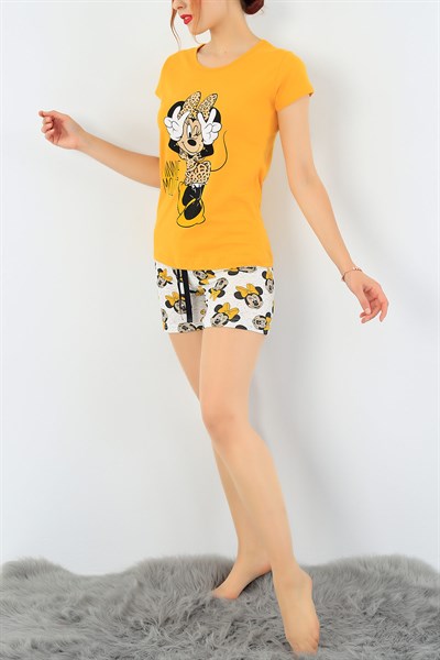 Hardal Likralı Bayan Pijama Takımı 34473