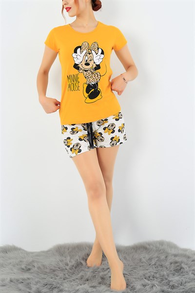 Hardal Likralı Bayan Pijama Takımı 34473