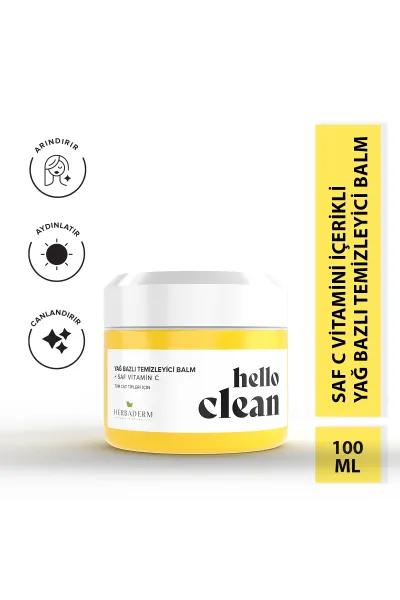 Herbaderm Hello Clean Aydınlatıcı ve Canlandırıcı Yağ Bazlı Temizleyici Balm 100 ml 280204