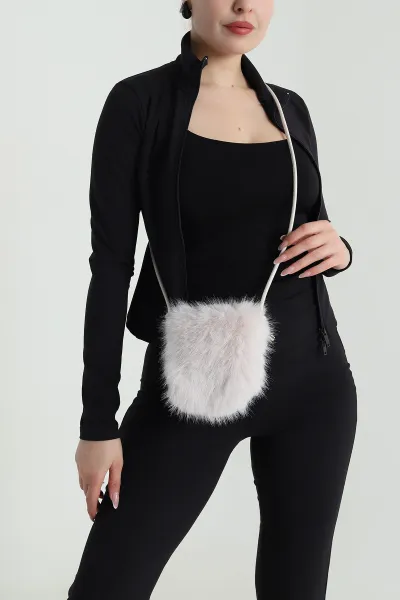 İçi Kadife Astarlı Kadın Mini Peluş Çanta 494231