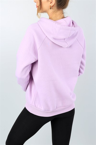 İçi Şardonlu Lila Bayan Sweat 41909