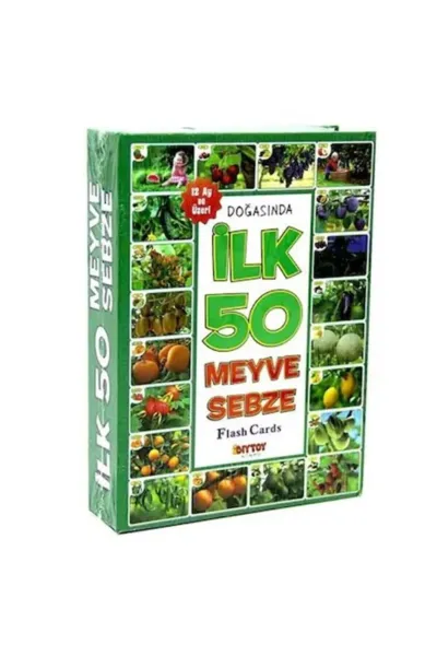 İlk 50 Meyve Ve Sebze Eğitici Çocuk Oyun Kartları 339412