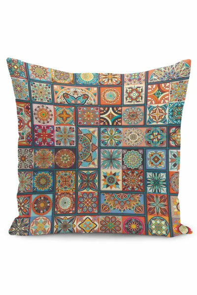 43x43 Dijital Baskılı Fermuarlı Modern Kırlent Kılıfı 252215