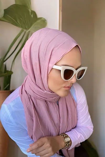 Gül Kurusu 75x180 Piliseli Bambu Şal 282786