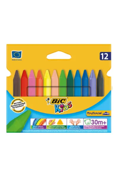 Bic Kids Elleri Kirletmeyen 12 Renk Mum Boya 273934