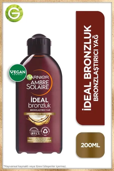 Garnier Ambre Solaire İdeal Bronzluk Bronzlaştırıcı Yağ 200 ml 260435