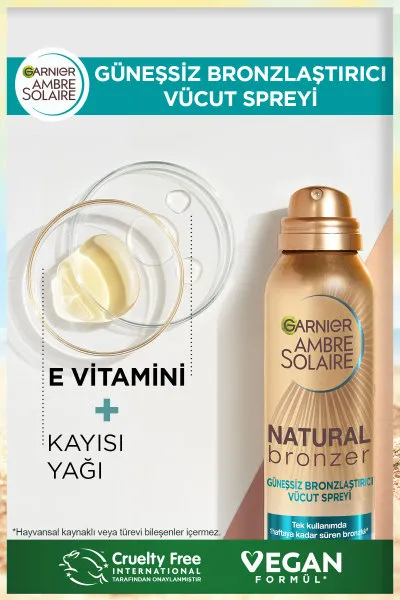 Garnier Ambre Solaire Natural Bronzer Güneşsiz Bronzlaştırıcı Sprey 150ml 260427
