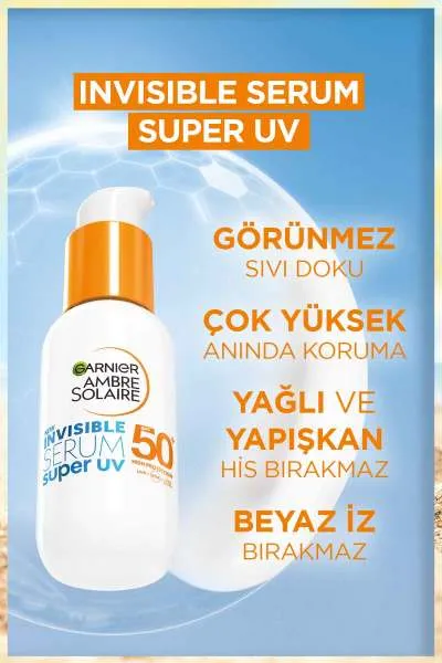 Garnier Invisible Spf50 Süper Uv Günlük Güneş Koruyucu Serum 30 ml 260359