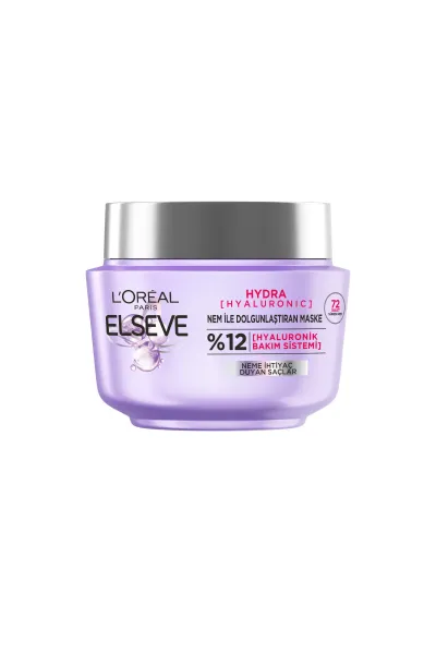 L'Oréal Paris Elseve Hydra [Hyaluronic] 72 Saat Nem ile Dolgunlaştıran Maske 300ml 275549