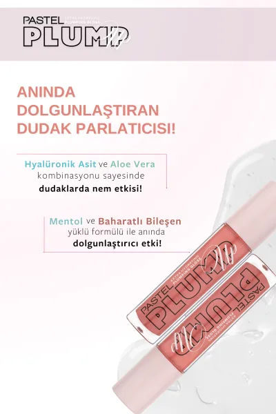 Pastel Plump Up Extra Hydrating Plumping Gloss - Dolgunlaştıran Dudak Parlatıcısı 208 Shimmer Nude 268699