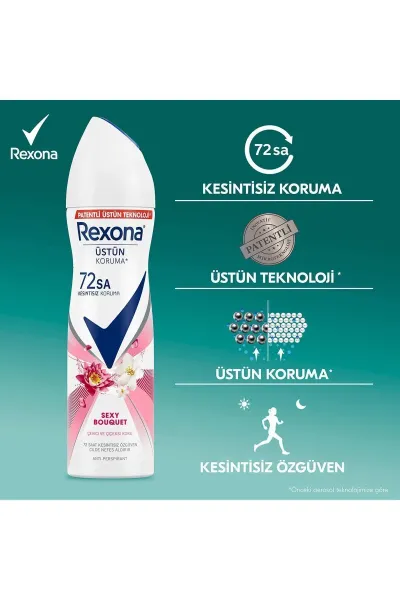 Rexona Kadın Sprey Deodorant Sexy Bouquet 72 Saat Kesintisiz Koruma 150 ml 287679