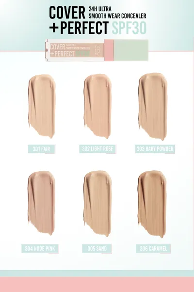 Show By Pastel Cover+Perfect Concealar SPF30 - SPF30 Ultra Kapatıcı 302 Light Rose 268869