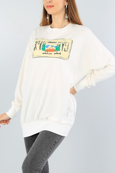 İnci ve Taş İşlemeli Bayan Sweat 46544