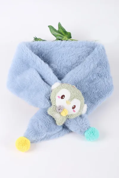 İndigo (0-10 Yaş) Ponponlu  Nakışlı     Peluş Bebek&Çocuk Atkı&Aksesuar 410946
