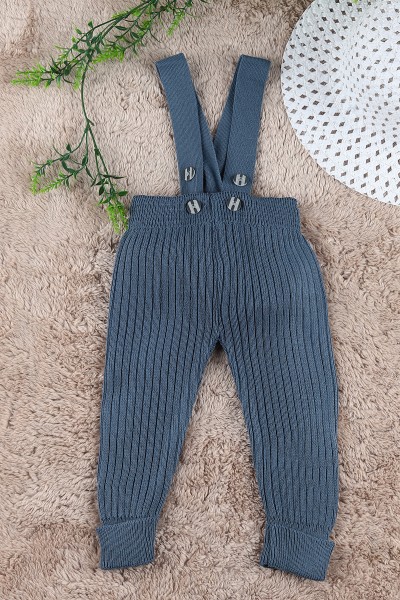 İndigo (0-24 Ay) Fitilli Duble Paça Askılı Erkek Bebe Alt 197689