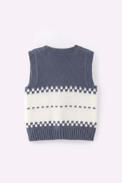 İndigo (0-5 Yaş) Araba Motifli Triko Erkek Çocuk&Bebek Yelek 474866