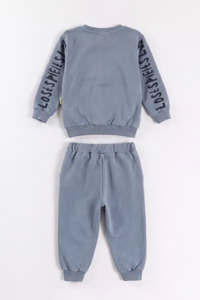 İndigo (1-5 Yaş) Baskılı Cep Detaylı 2 İp Erkek Çocuk Mevsimlik Takım 475991