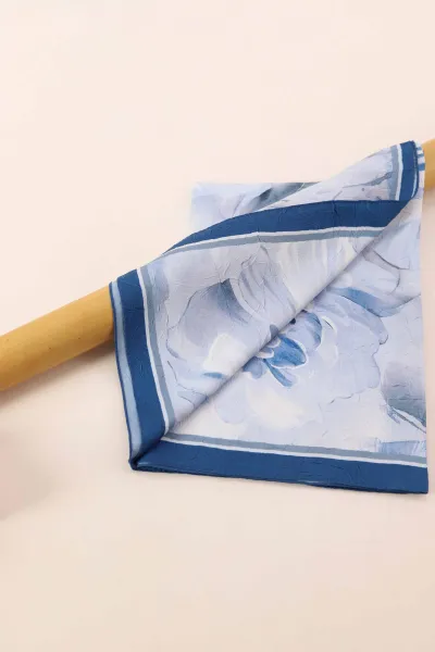 İndigo 180x75 Cm Our Fashion Dijital Baskılı Desenli Bambu Kraş Şal 396721