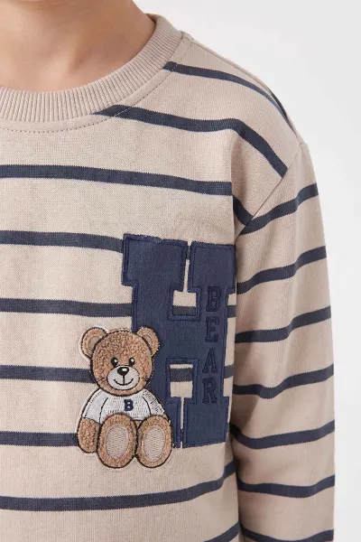 İndigo (2-5 Yaş) H Bear Nakışlı 2 İp Erkek Çocuk Takım 471156