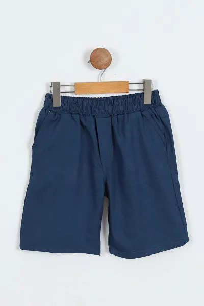 İndigo (3-10 Yaş)Naturel Baskılı Gabardin  Şortlu Erkek Çocuk Takım 356917