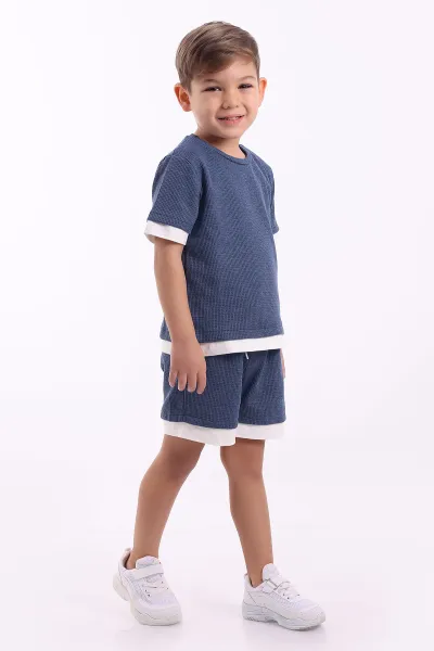 indigo-3-10-yaswaffle-kumas-arma-detayli-sortlu-erkek-cocuk-takim-337509