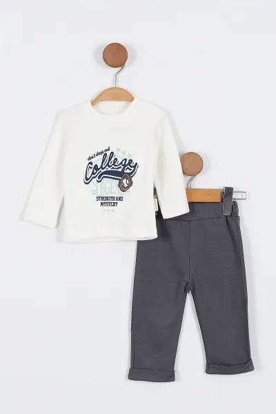 İndigo (3-18 Ay) Brooklyn Legend Baskılı 3'lü Erkek Bebek Takım 340633