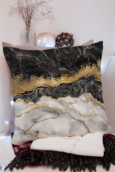 43x43cm Çift Taraflı Dijital Baskılı Dekoratif Modern Yastık Kırlent Kılıfı 218976