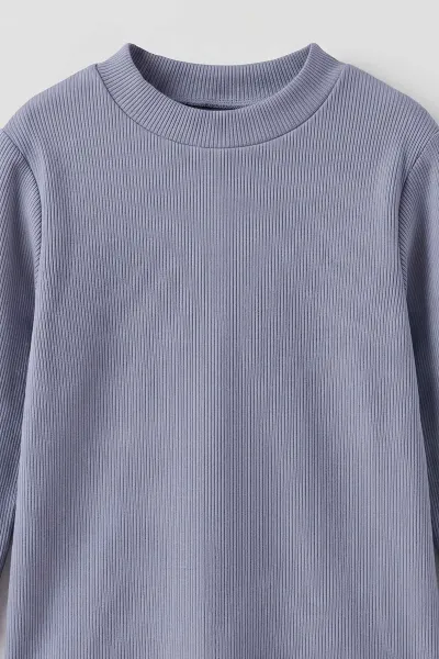 İndigo (5-12 Yaş) Yarım Balıkçı Yaka Kaşkorse Çocuk Body Sweatshirt 495476