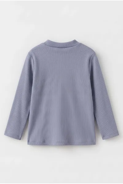 İndigo (5-12 Yaş) Yarım Balıkçı Yaka Kaşkorse Çocuk Body Sweatshirt 495476
