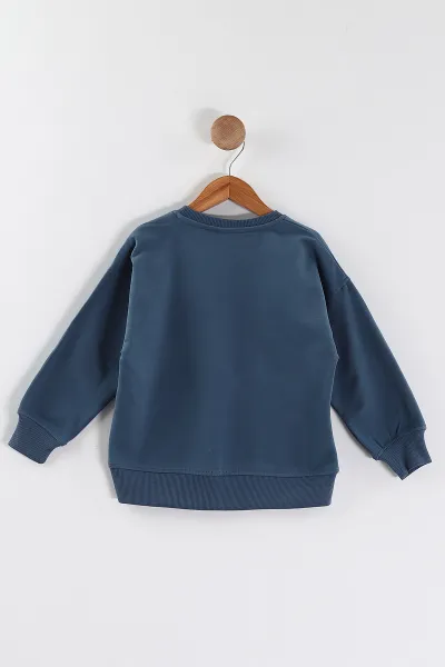 İndigo (5-8 Yaş)Bad Life Baskılı Kız Çocuk Sweatshirt 432935