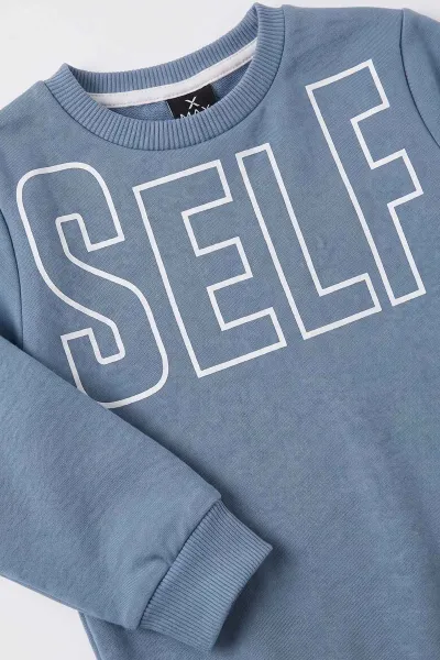 İndigo (5-9 Yaş)Self Baskılı  3 İp Şardonlu Erkek Çocuk Kışlık Takım 499653