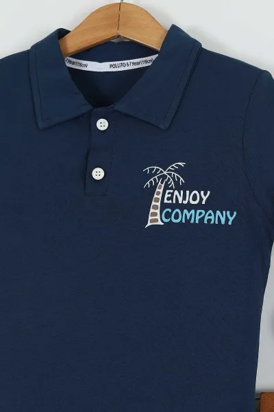 İndigo (6-9 Yaş) Enjoy Baskılı Kot Şortlu Erkek Çocuk Takım 259848