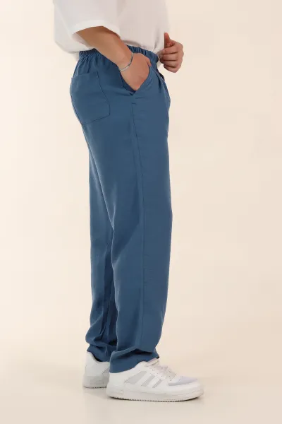 İndigo Baggy Keten Bel Lastikli Erkek Eşofman Altı 364078