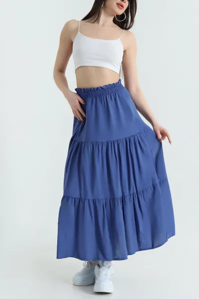 indigo-beli-lastikli-dokuma-kadin-etek-429993