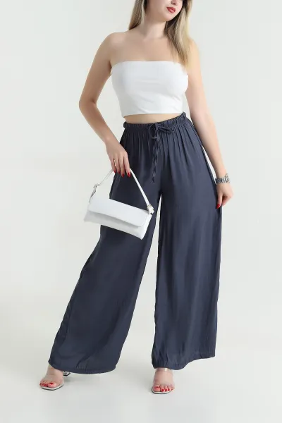 İndigo Beli Lastikli Palazzo Yeni Sezon Kadın Pantolon 467787