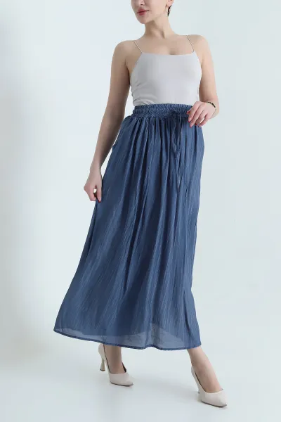 indigo-beli-lastikli-tensel-kadin-etek-438425