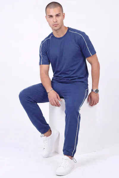 İndigo Bisiklet Yaka Paça Lastikli  Erkek İkili Takım 471762