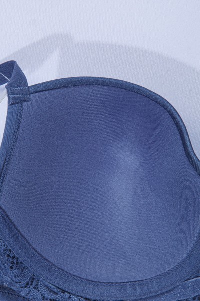 İndigo Dantelli Desteksiz C Cup Mikro Sütyen Takımı 215534