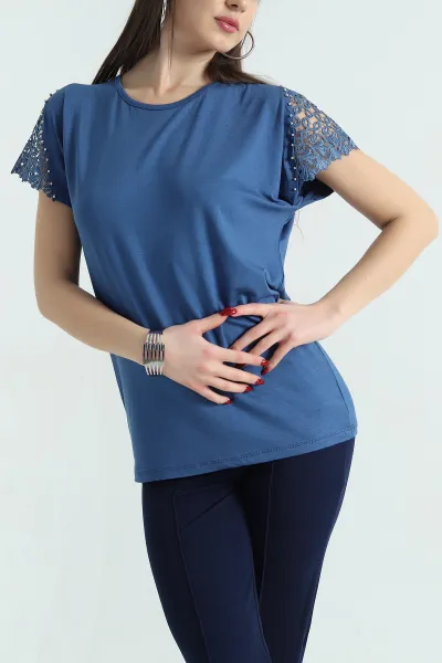 indigo-dantelli-incili-cilek-bluz-334545