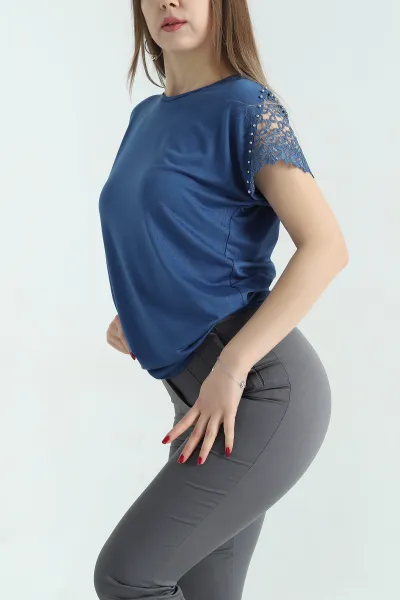 indigo-dantelli-incili-kol-viskon-bluz-336418