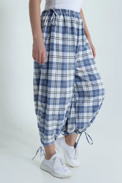 indigo-dokuma-kadin-salvar-pantolon-481468