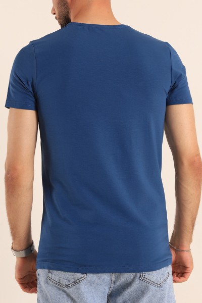 İndigo Düz Kesim Basic Erkek Tişört 190359