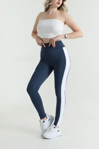 İndigo Garnili Yazlık Scuba Kadın Tayt 465552