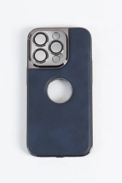 İndigo iPhone 14 Pro Uyumlu Delux Serisi Kamera Korumalı Deri Desenli Premium Telefon Kılıfı 348632